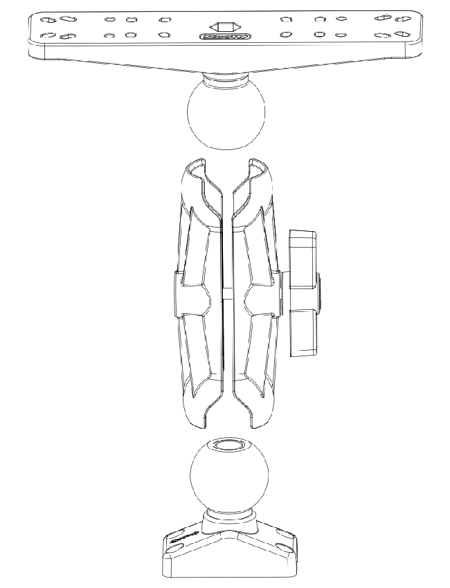 Scotty 2.25" Ball System 8" Arm