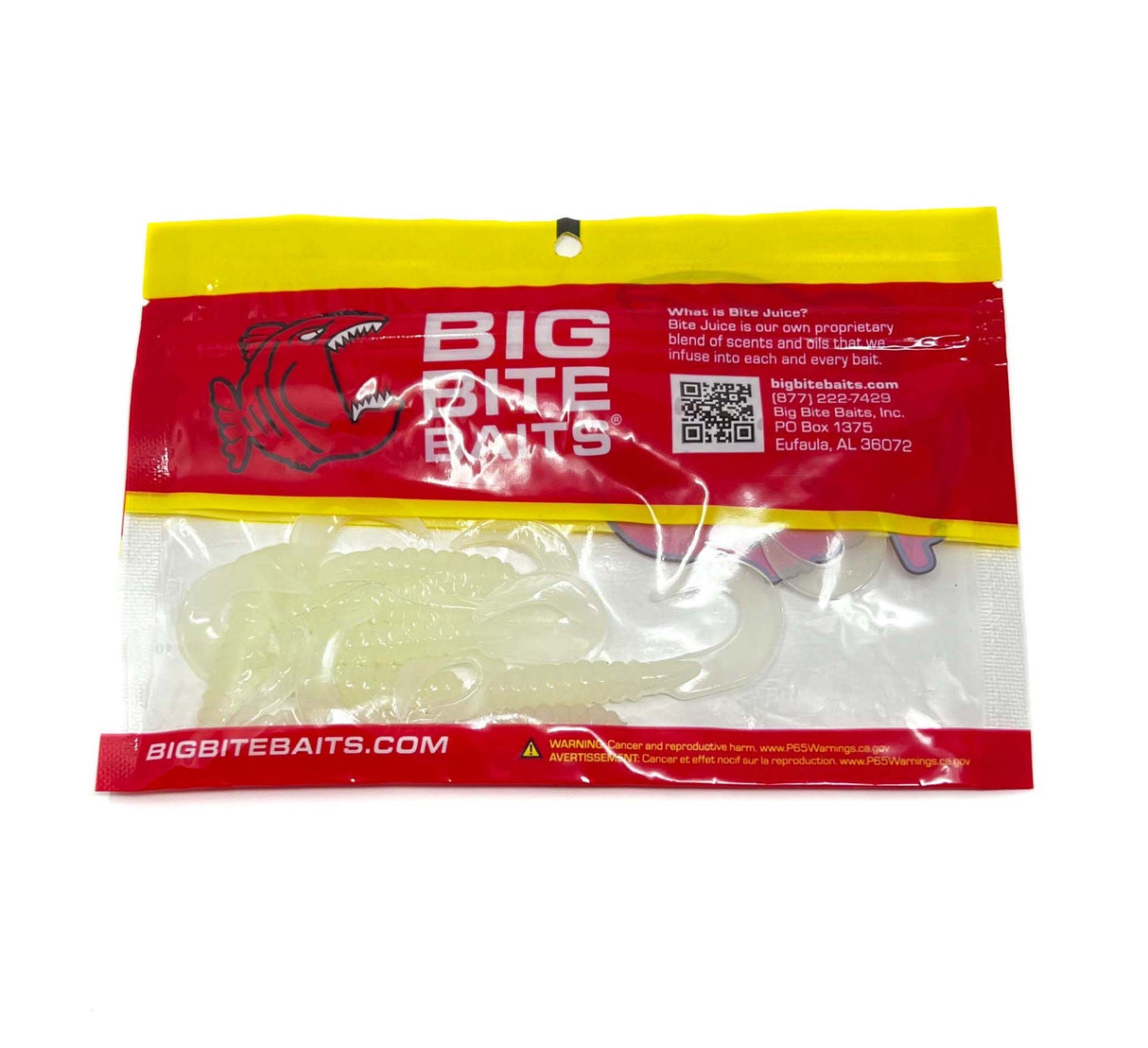 Big Bite Baits 3" Curl Tail Grub - Glow