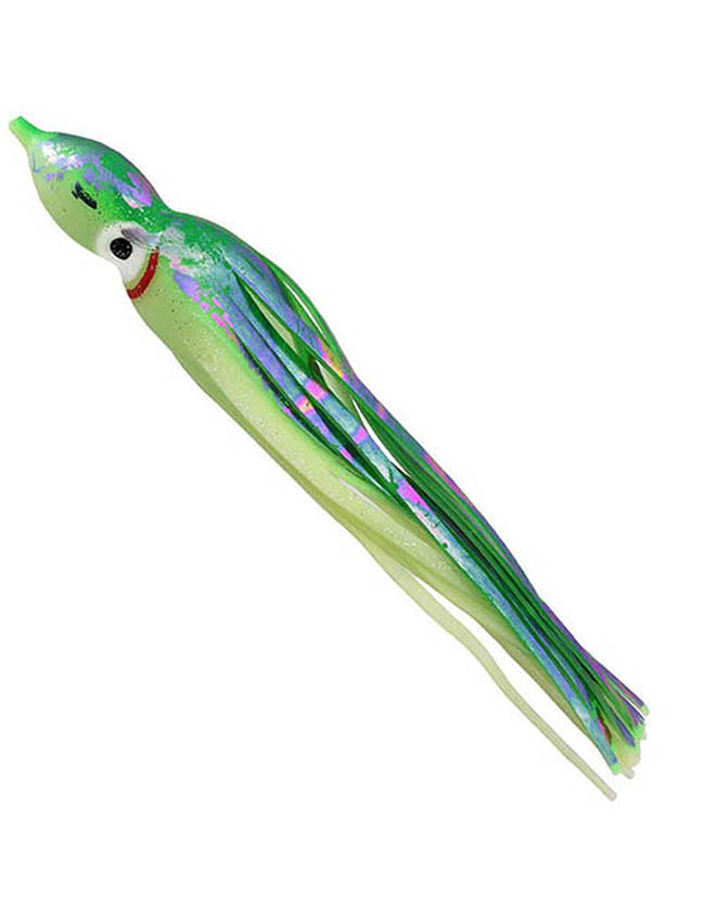 Gibbs Delta 9" Jumbo Rigged Squid - Green Oil Slick