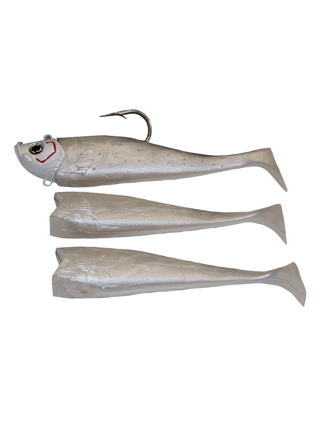 Lighthouse Lures 14oz MegaBite Swimtail Jig - UV White Russian