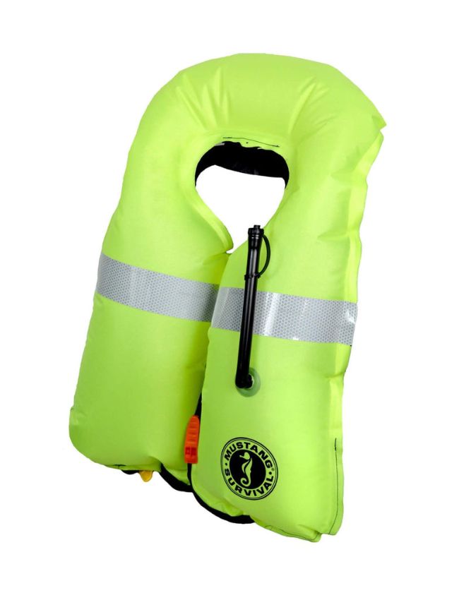 MUSTANG INFLATABLE HIT HIGH VISIBILITY INFLATABLE PFD (AUTO HYDROSTATIC)