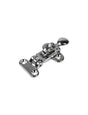 Seadog - Brass/Chrome Anti-Rattle Latch 4"