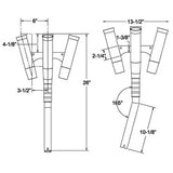 Taco 5 cluster rod holder dim