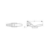 halyard cleat dimensions