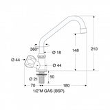 Barka RC3100 dimensions