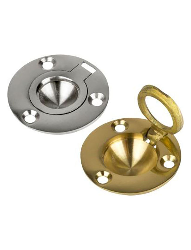 Seadog - Round Brass or Chrome Ring Pull