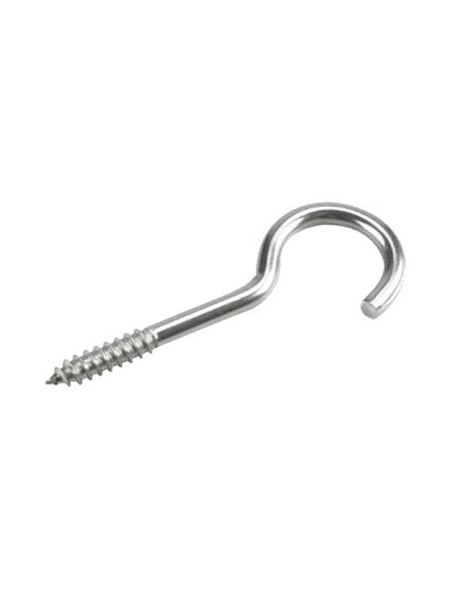 Onward Hardware - SS Screw Hook with Lag Thread  4-3/8" x 1/4"