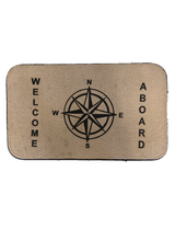 Matworks Welcome Mat "Welcome Aboard" - Tan and Navy